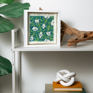Bellflower Bold Blooms - Felted Art Tile