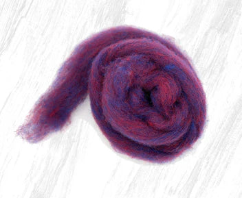 Twilight Magenta Carded Corriedale Felting Wool