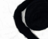 Black Carded Corriedale Felting Wool