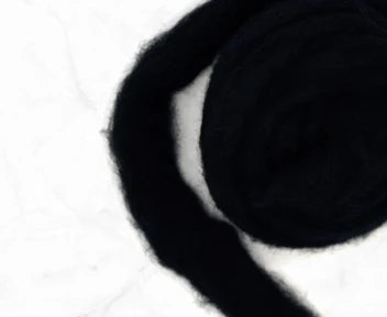 Black Carded Corriedale Felting Wool
