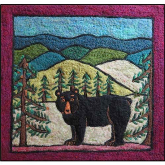 Green Mountain Black Bear Tapestry Felting Kit
