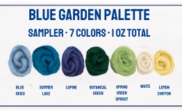 Blue Gardens Wool Sampler Palette