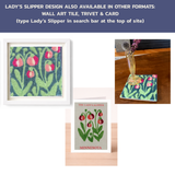 Minnesota Lady's Slipper - Felted Framed Art