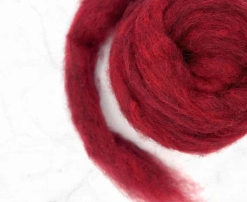 Brick Red Carded Corriedale Felting Wool