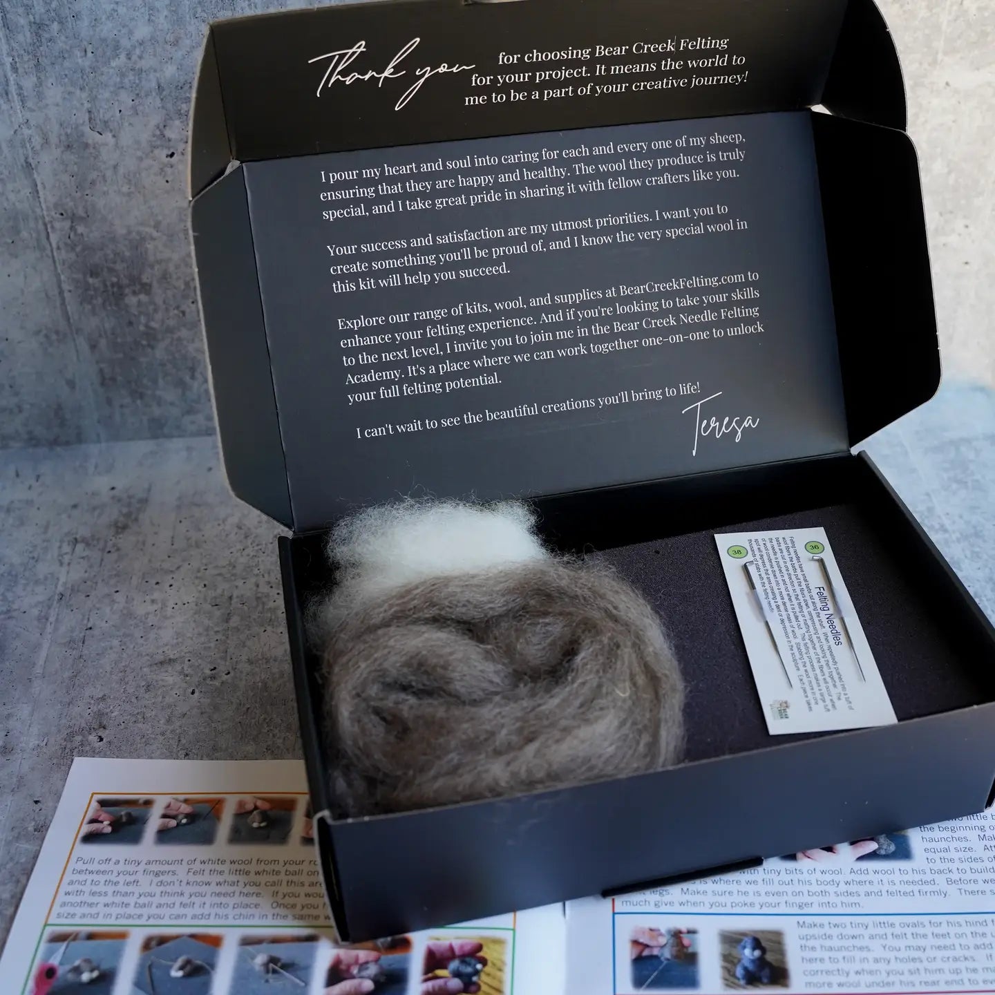 Bunny Needle Felting Kit