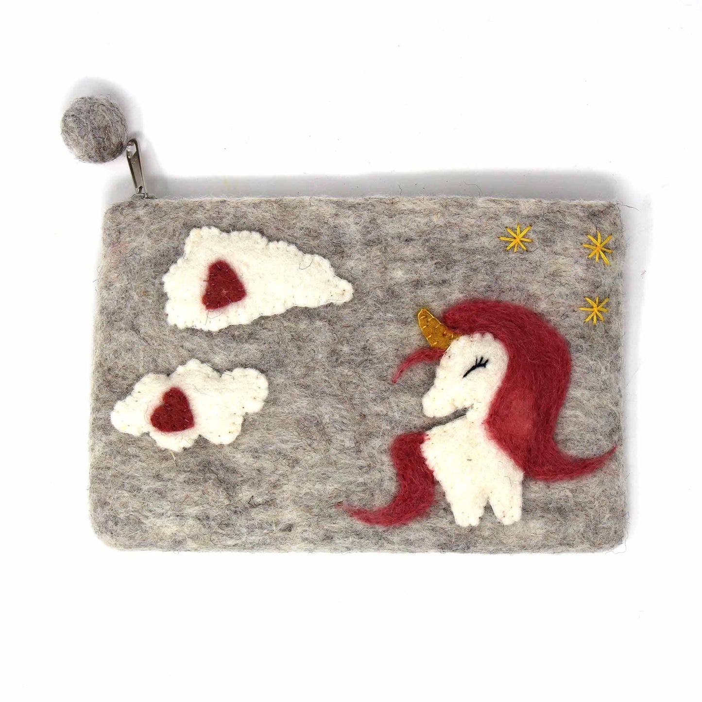 Unicorn Felt Zipper Pouch