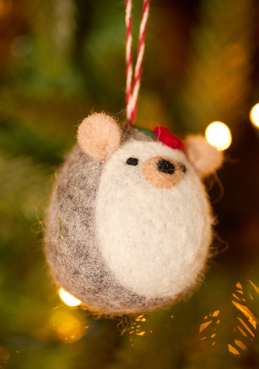 Hedgehog Ornament - Handmade Felt