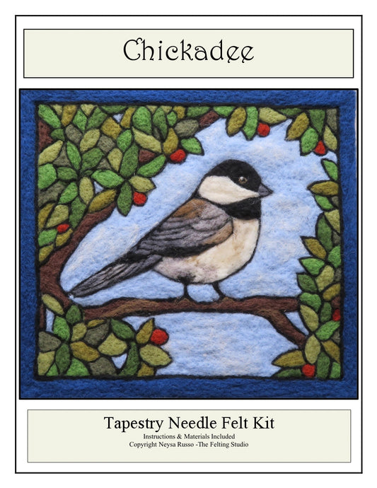 Chickadee Folk Art Tapestry Needle Felting Kit