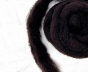 Chocolate Carded Corriedale Felting Wool