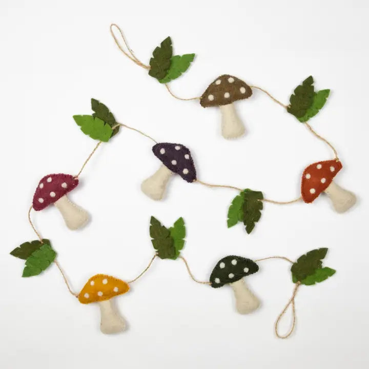 Felt Mushroom Garland