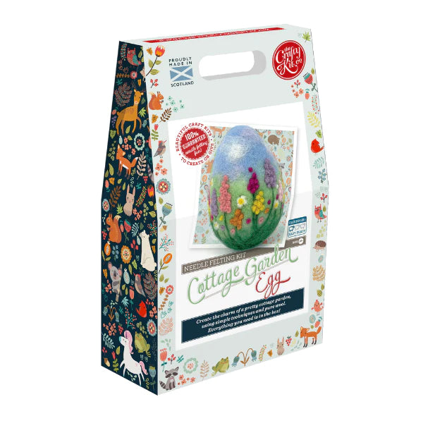 🌸 Cottage Garden Egg Needle Felting Craft Kit