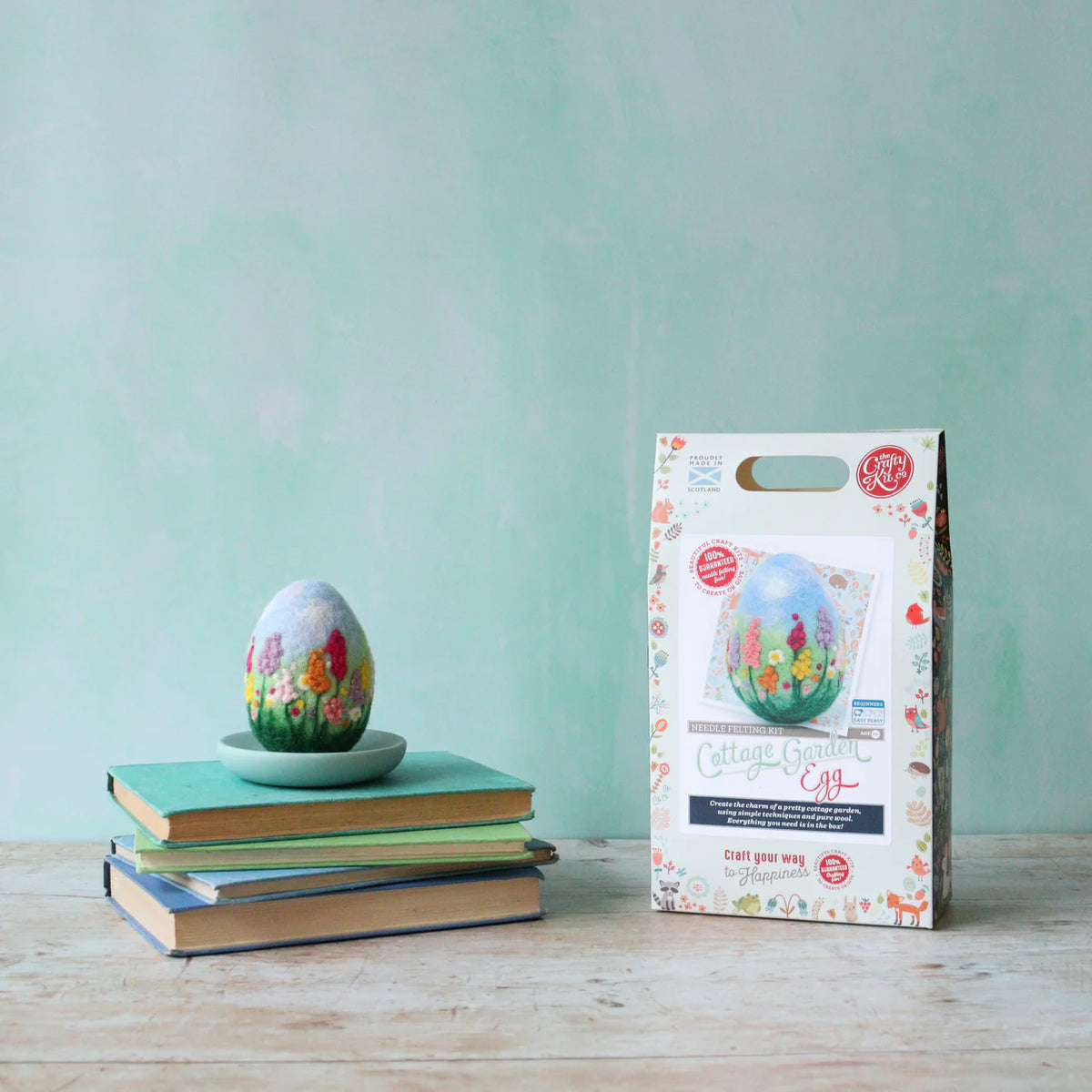 🌸 Cottage Garden Egg Needle Felting Craft Kit