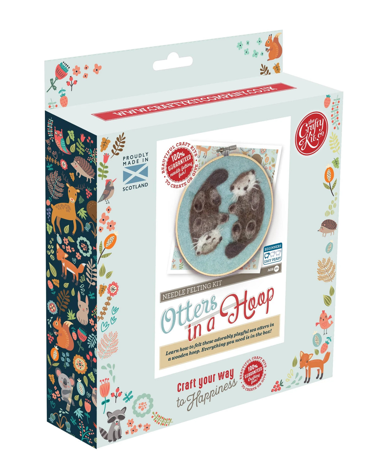 Otters in a Hoop Needle Felting Craft Kit