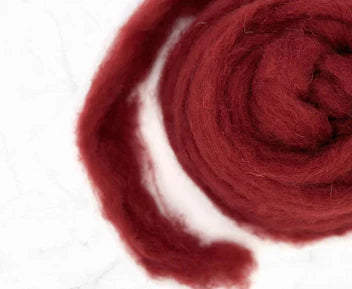 Crimson Plum Carded Corriedale Felting Wool