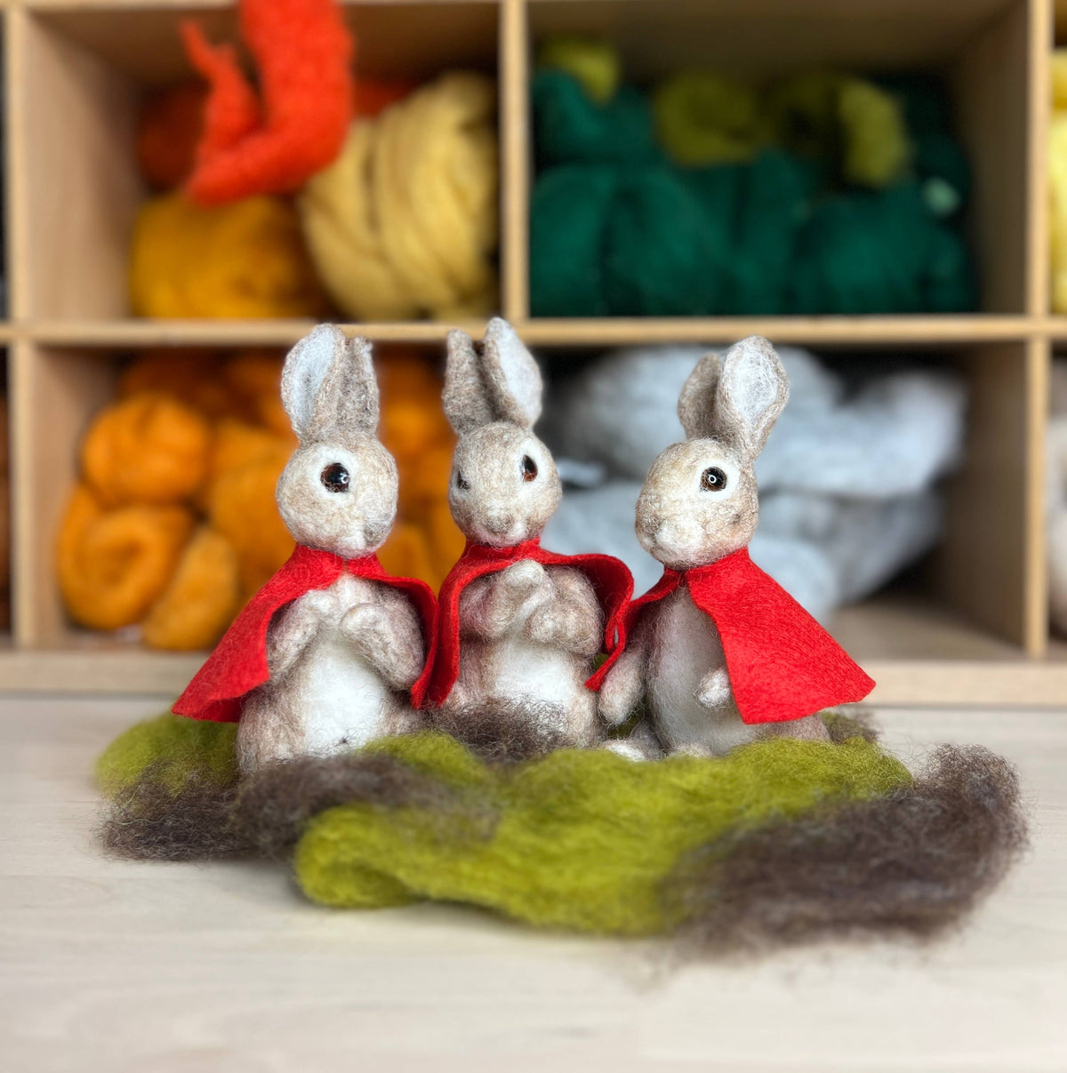 🎀 Sale! Flopsy Mopsy & Cotton-tail  - Beatrix Potter Needle Felting Kit