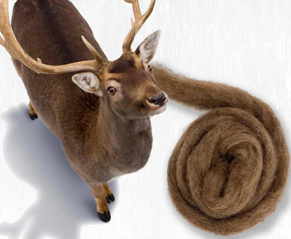 Deer Carded Corriedale Felting Wool