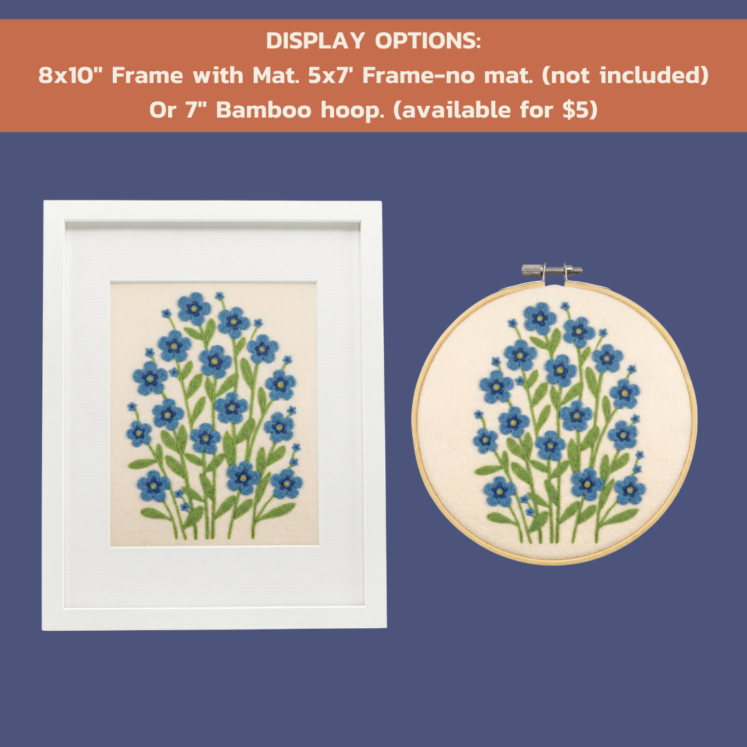 Forget-Me-Not - Felted Art