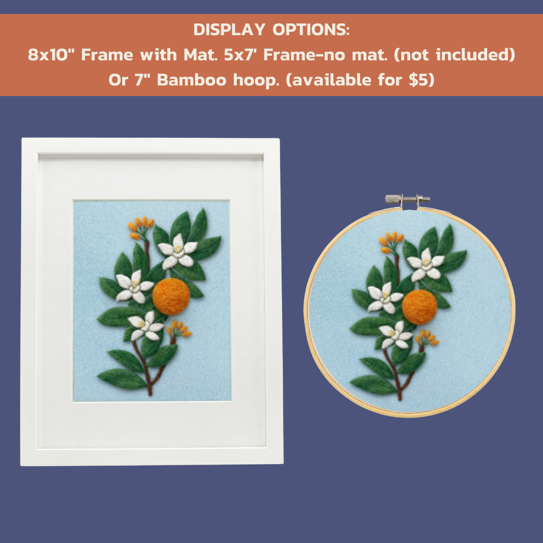 Orange Blossom - Felted Art