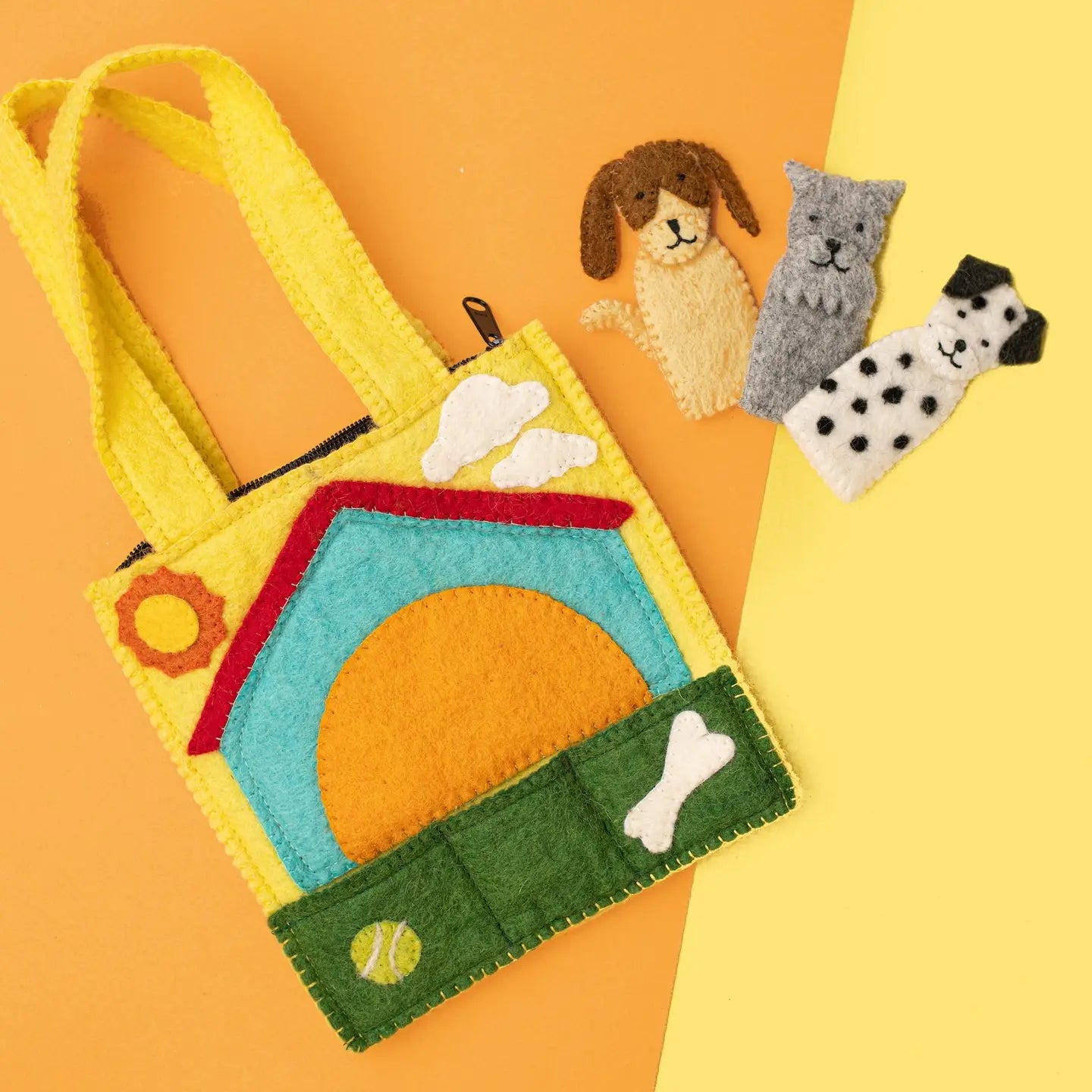 Handmade Felt Puppet Bags for Kids!