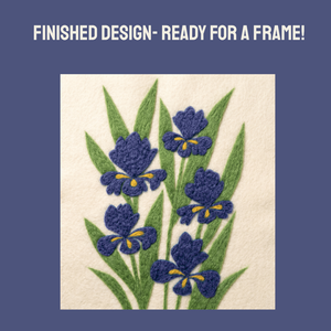 Dwarf Lake Iris - Felted Art