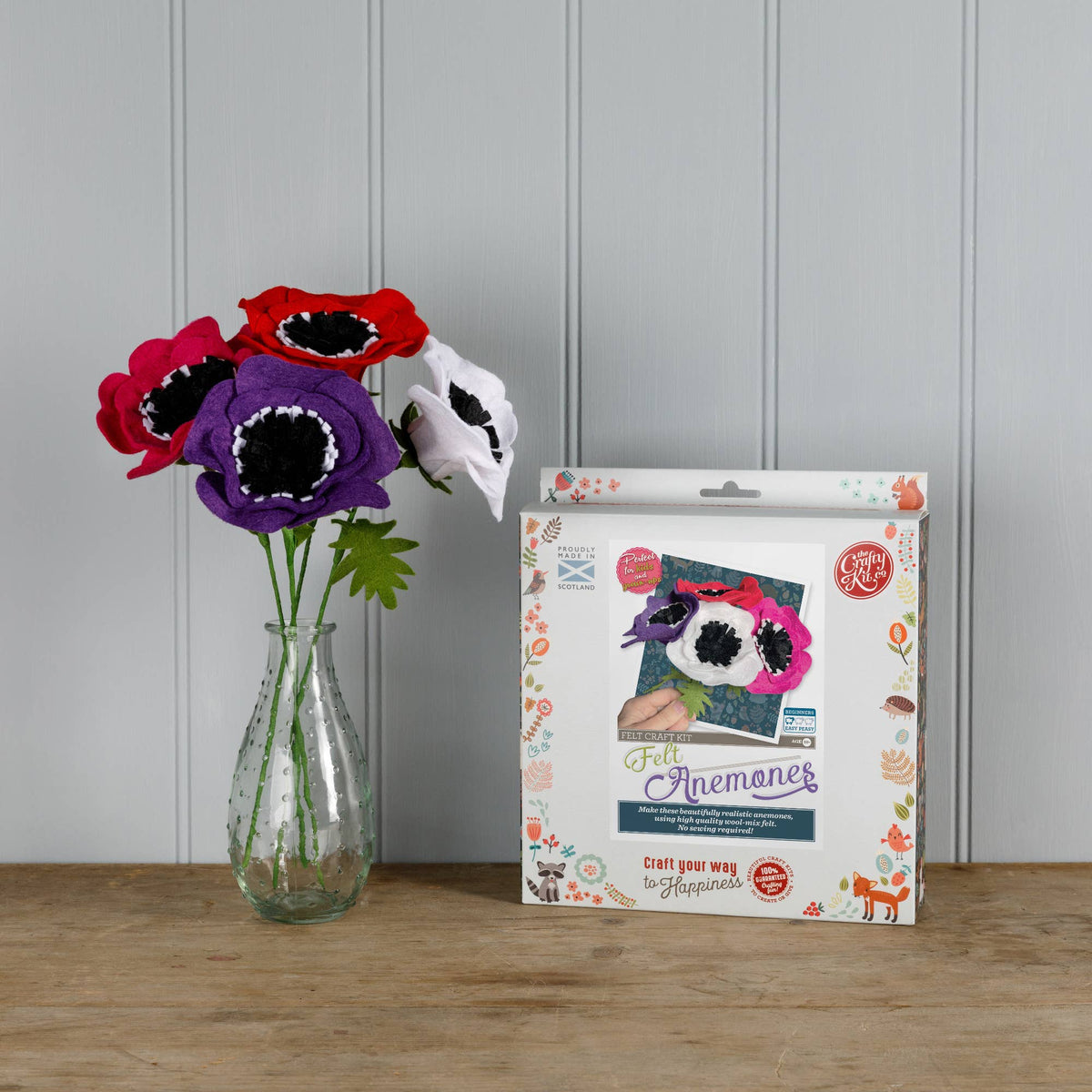 🎀 Sale! Felt Anemones Flower Craft Kit