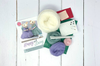 🎀 Sale! Poppy & Daisy Mice Needle Felting Craft Kit