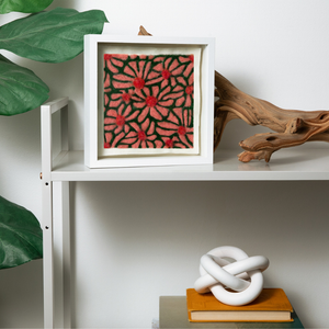 Echinacea Bold Blooms - Felted Art Tile