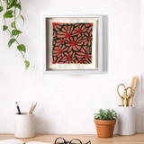 Echinacea Bold Blooms - Felted Art Tile