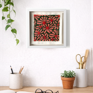 Echinacea Bold Blooms - Felted Art Tile