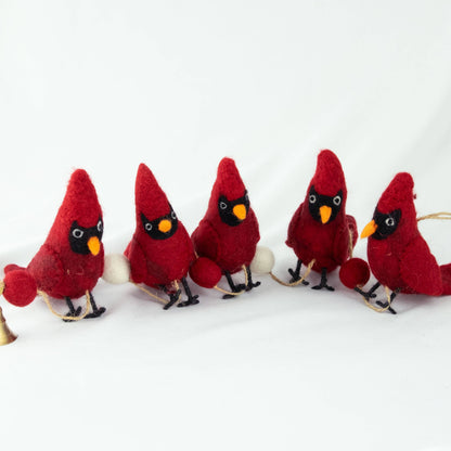 Red Cardinal Felt Garland