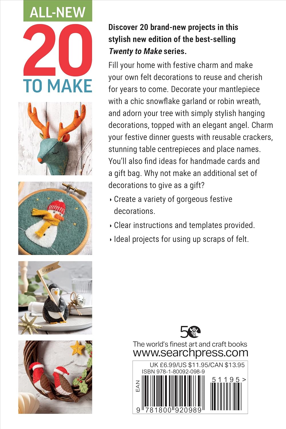 CLEARANCE! All-New Twenty to Make: Festive Felt Decorations Book