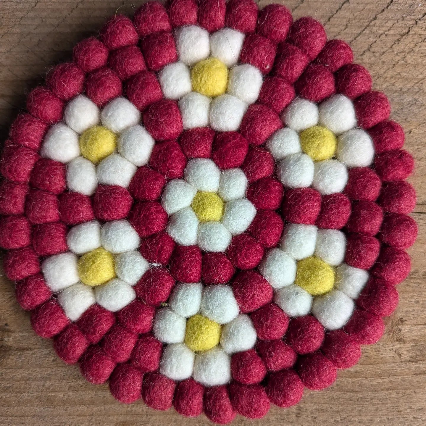 Traditional Felted Wool Trivets - Handmade - Round, Square, Colorful & Neutral!