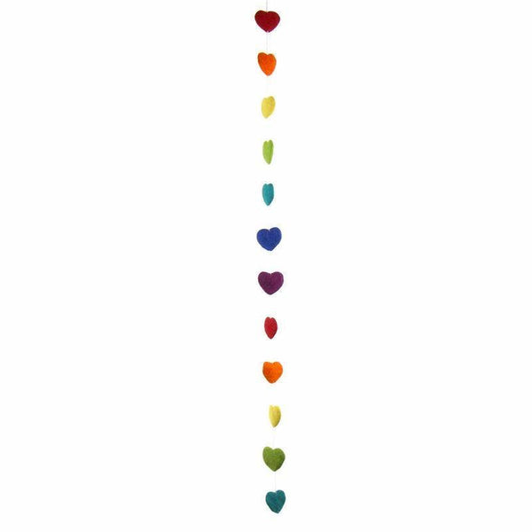 Heart Felt Garland - Kids' Room Decor: Multi-color