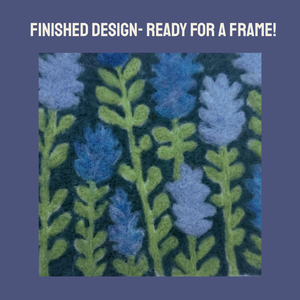 Bluebonnet- Felted Art Tile