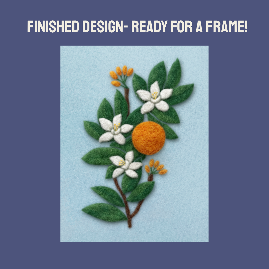 Orange Blossom - Felted Art