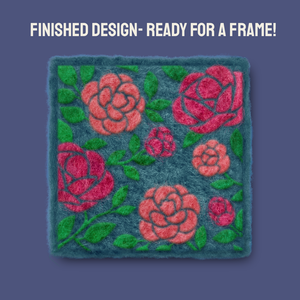 Camellia- Felted Art Tile