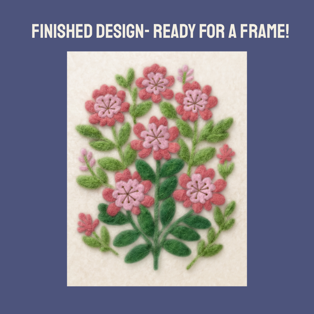 Mountain Laurel- Felted Art
