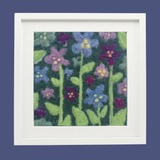 Wood Violet- Felted Art Tile