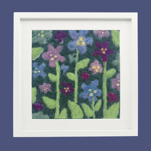 Wood Violet- Felted Art Tile