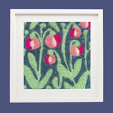 Lady's Slipper- Felted Art Tile