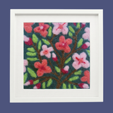Peach Blossom- Felted Art Tile