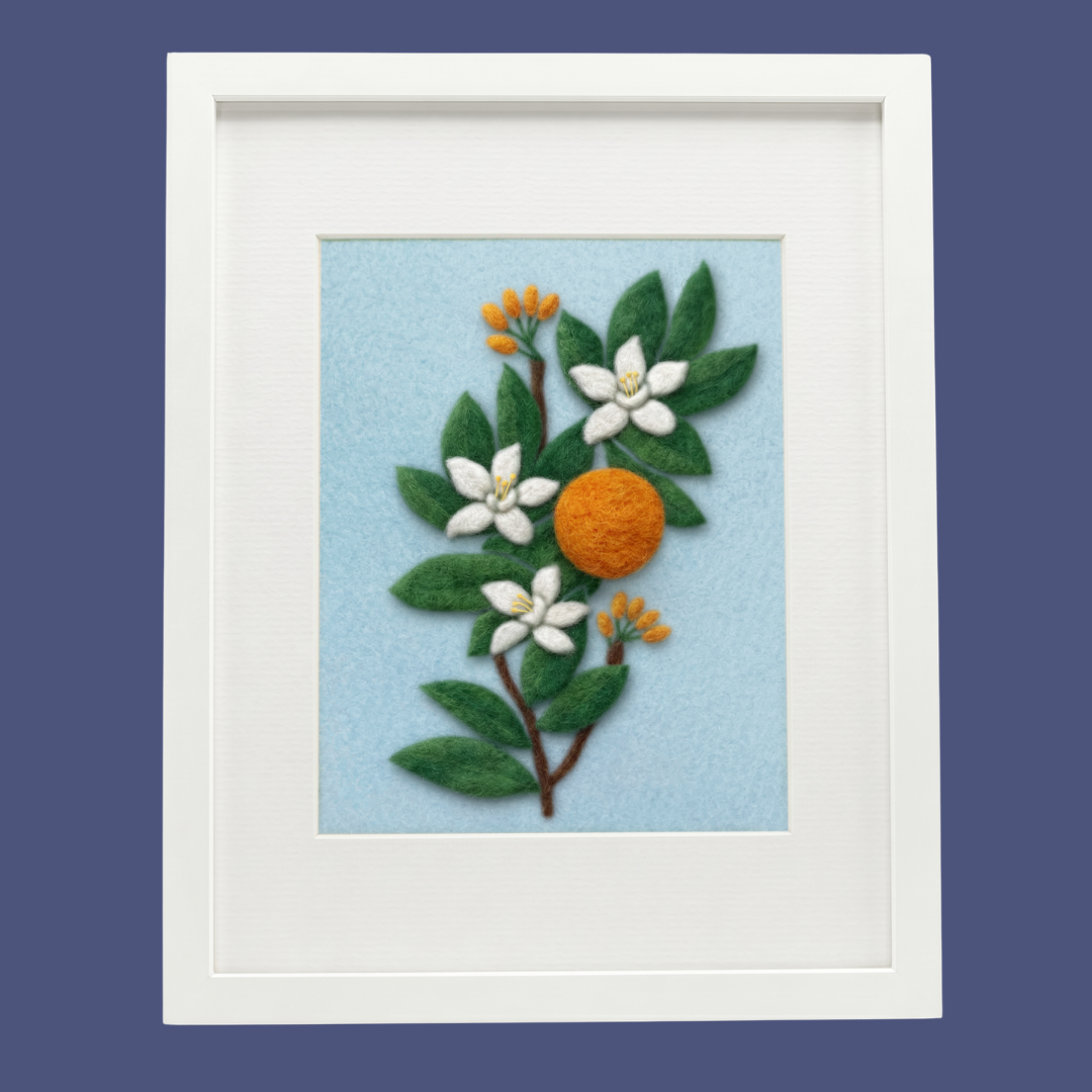 Orange Blossom - Felted Art