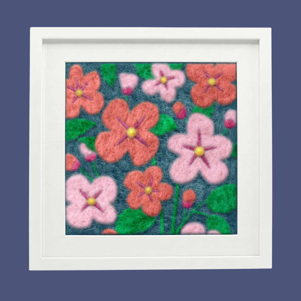 Hawthorn - Felted Art Tile