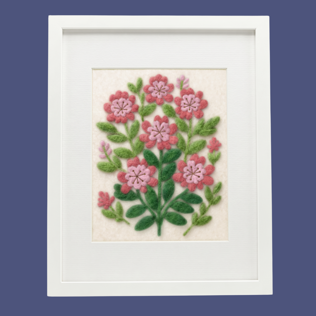 Mountain Laurel- Felted Art