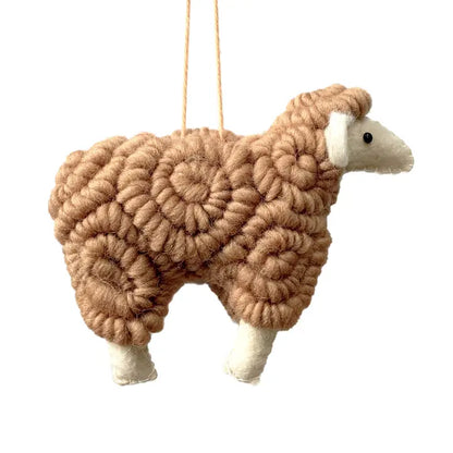 Handmade 100% Wool Sheep Ornament