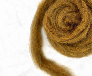Golden Olive Carded Corriedale Felting Wool