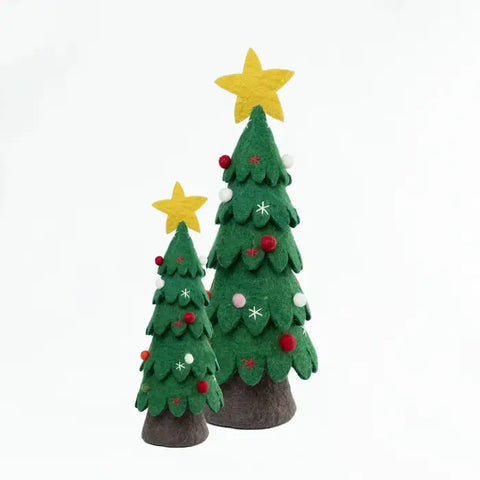 Green Holiday Felt Tree -Tabletop Decor or Tree Topper