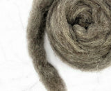 Gray Carded Corriedale Felting Wool