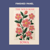 Wild Rose Design - Needle Felting Panel