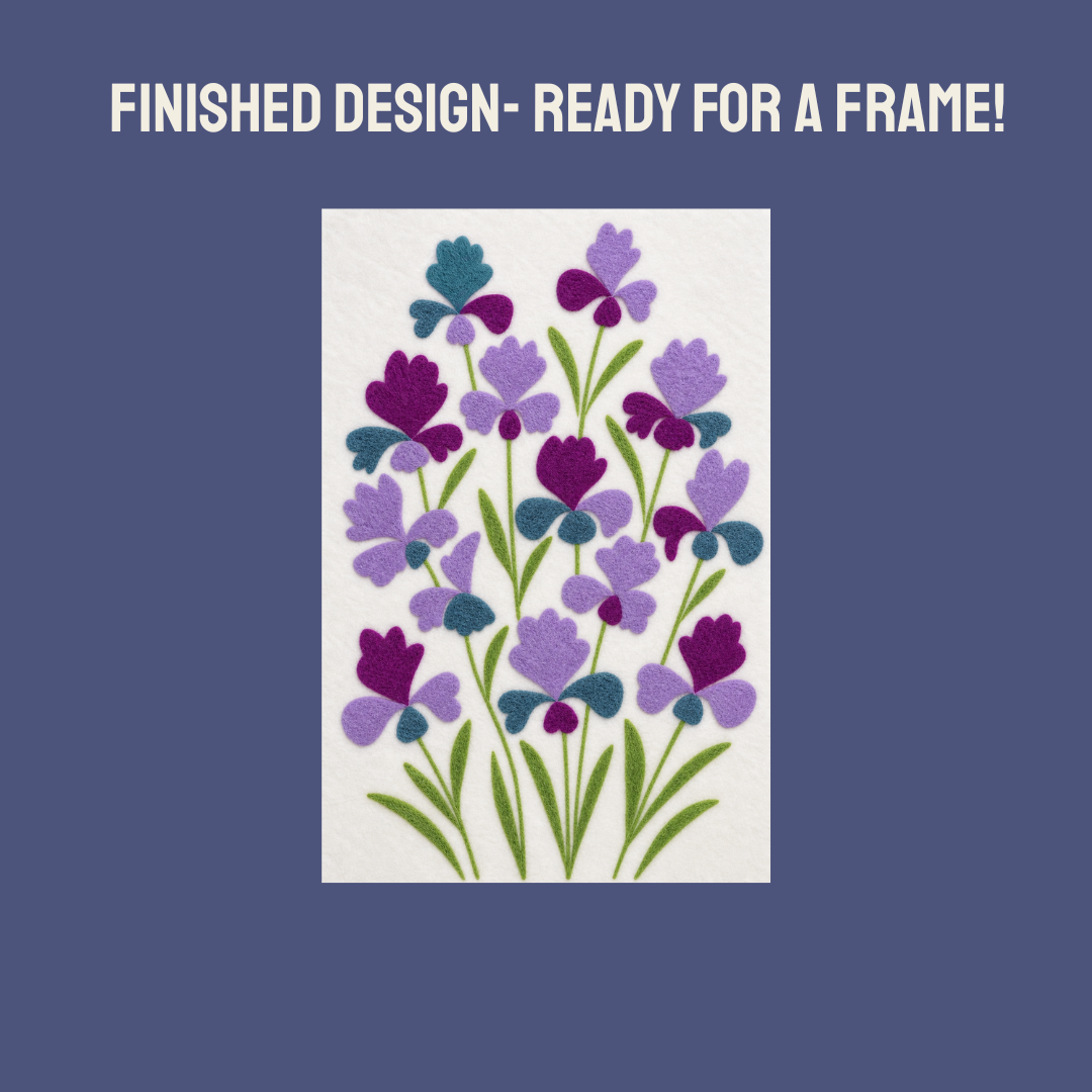 Iris Needle Felting Panel